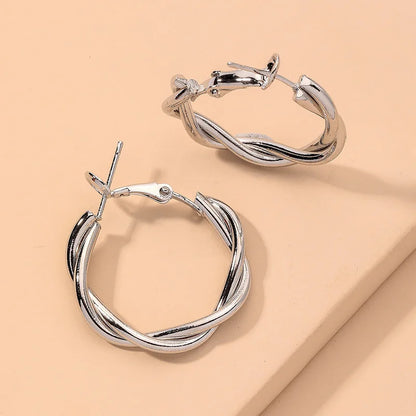 Shiny Big Circel Cross Hoop Earrings for Women Exquisite