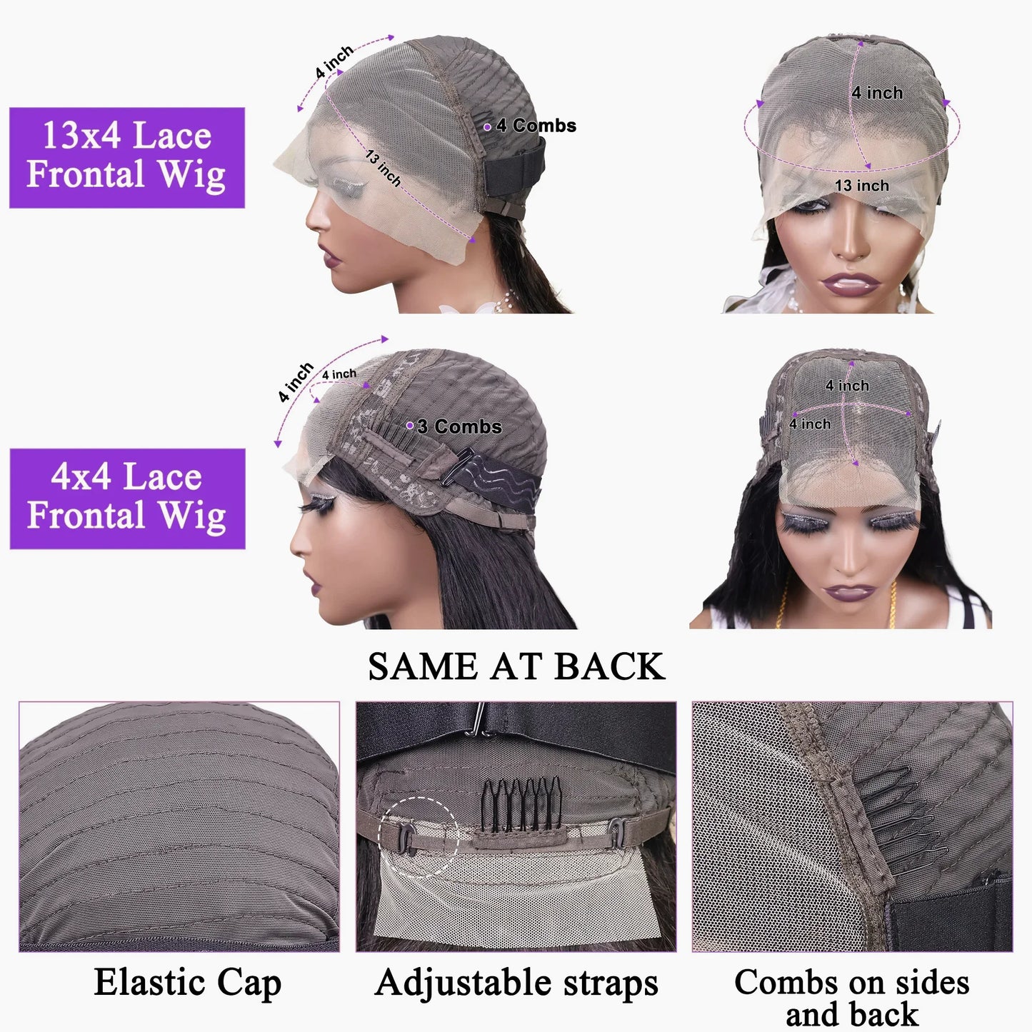 Straight Short Bob Wig 13x4 4x4 HD Lace Frontal Wigs 100% Human Hair